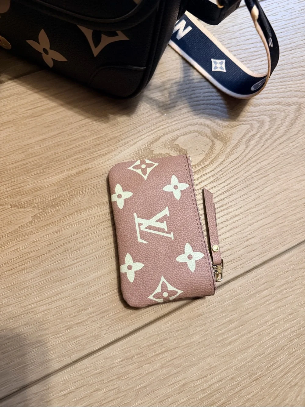 Black & White Monogram Small Flap Crossbody Bag